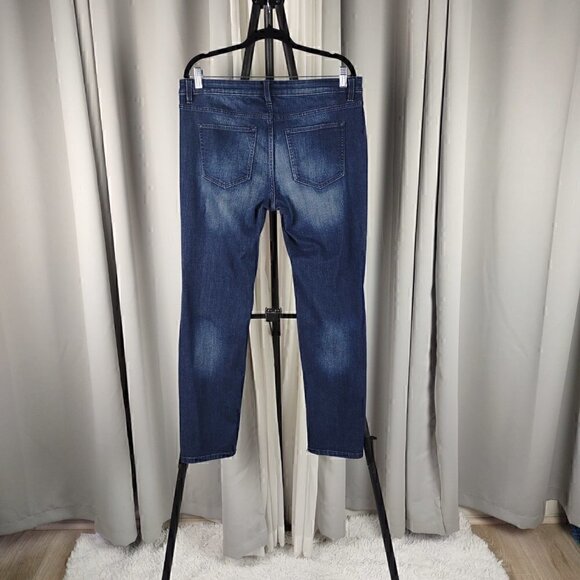 Liz Claiborne City Women's Cotton Blend Straight Leg Blue Jeans Size 12 - Picture 3 of 11